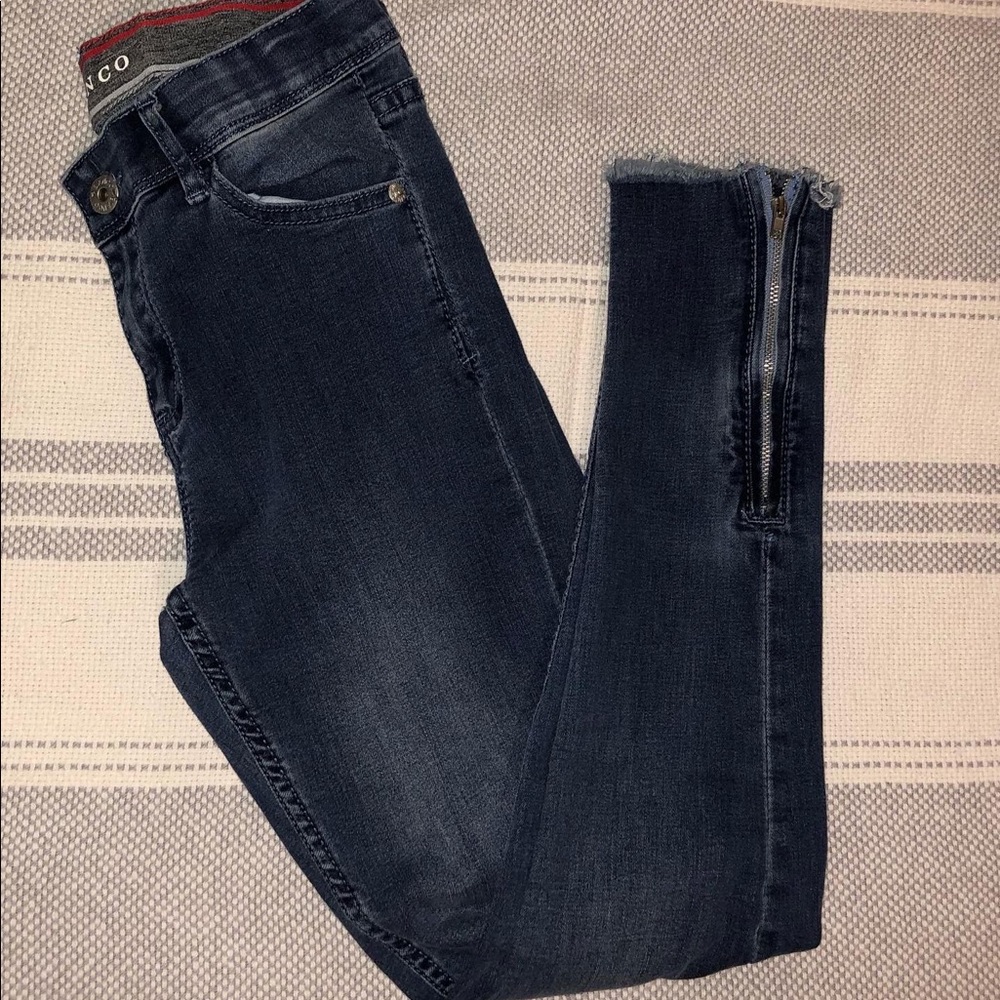 Bianco Jeans with zip detail on leg